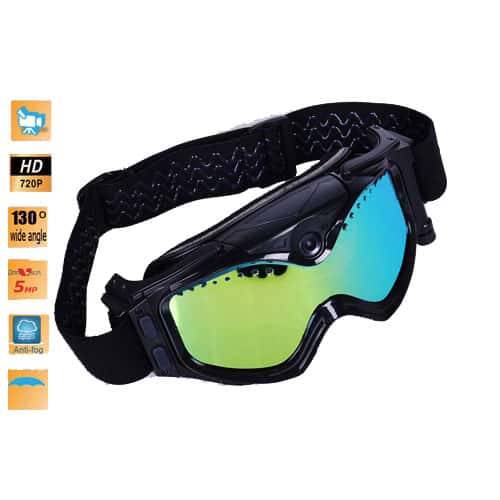 HD WIDE ANGLE CAMERA SKIING GLASSES